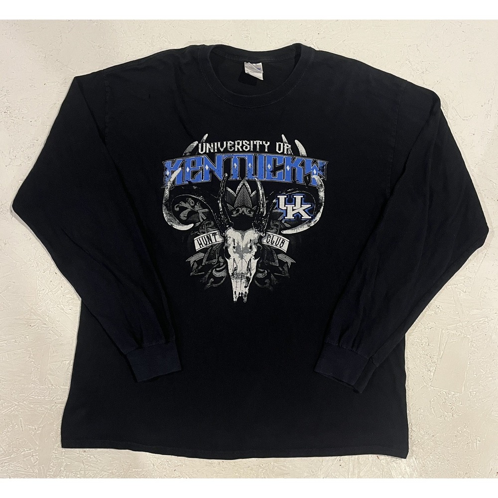 Vintage Y2K University Of Kentucky Wildcat Hunt Club Tshirt Size‎ XL Long Sleeve